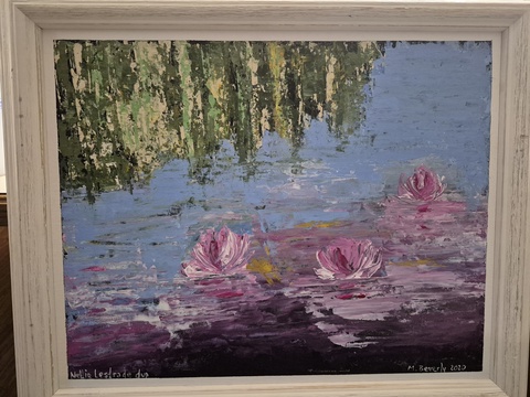 Artwork Lotus Flowers by Mary Beverly 